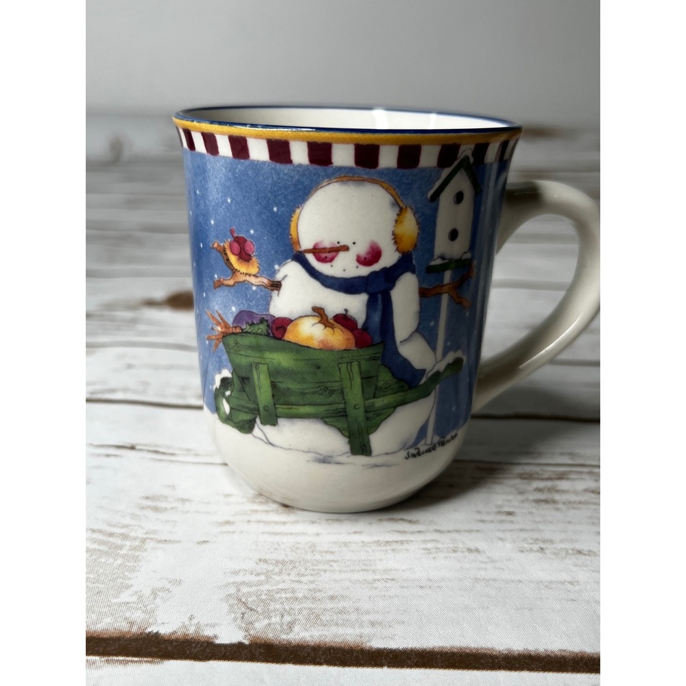 Blue Snowman Winter's Garden by J. Wecker Frisch Mug Set (6) - Picture 6 of 11